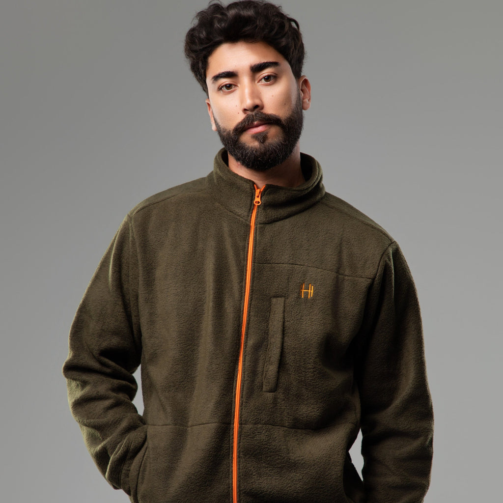 Veste POLAIRE Homme - Vert KAKI