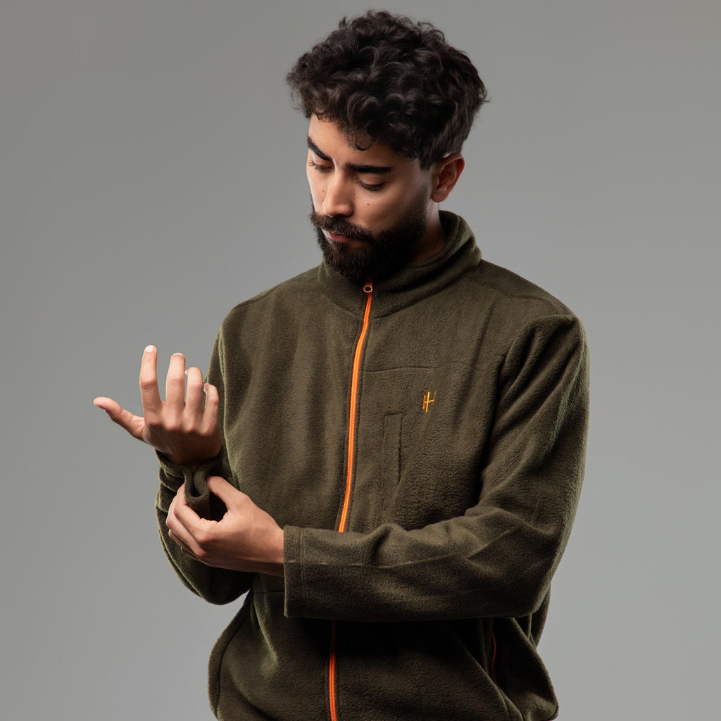 Veste POLAIRE Homme - Vert KAKI