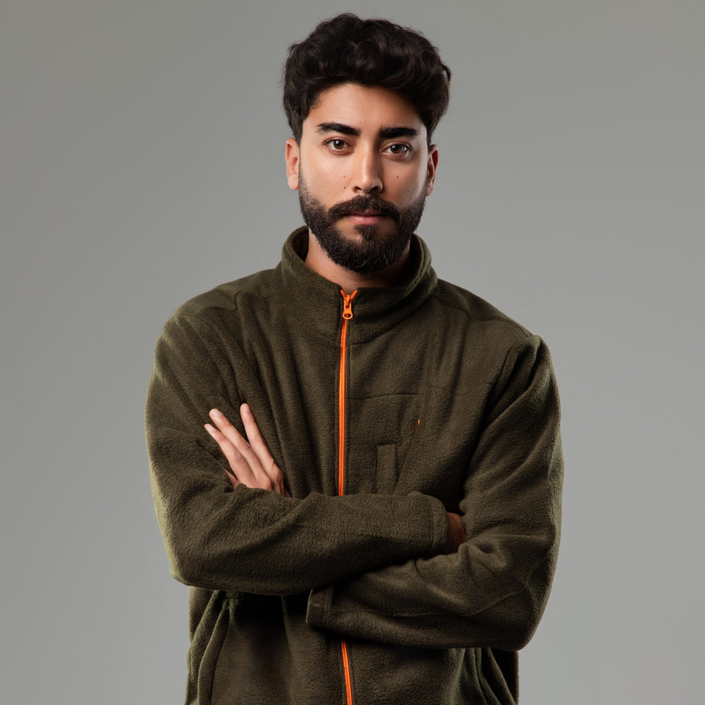 Veste POLAIRE Homme - Vert KAKI