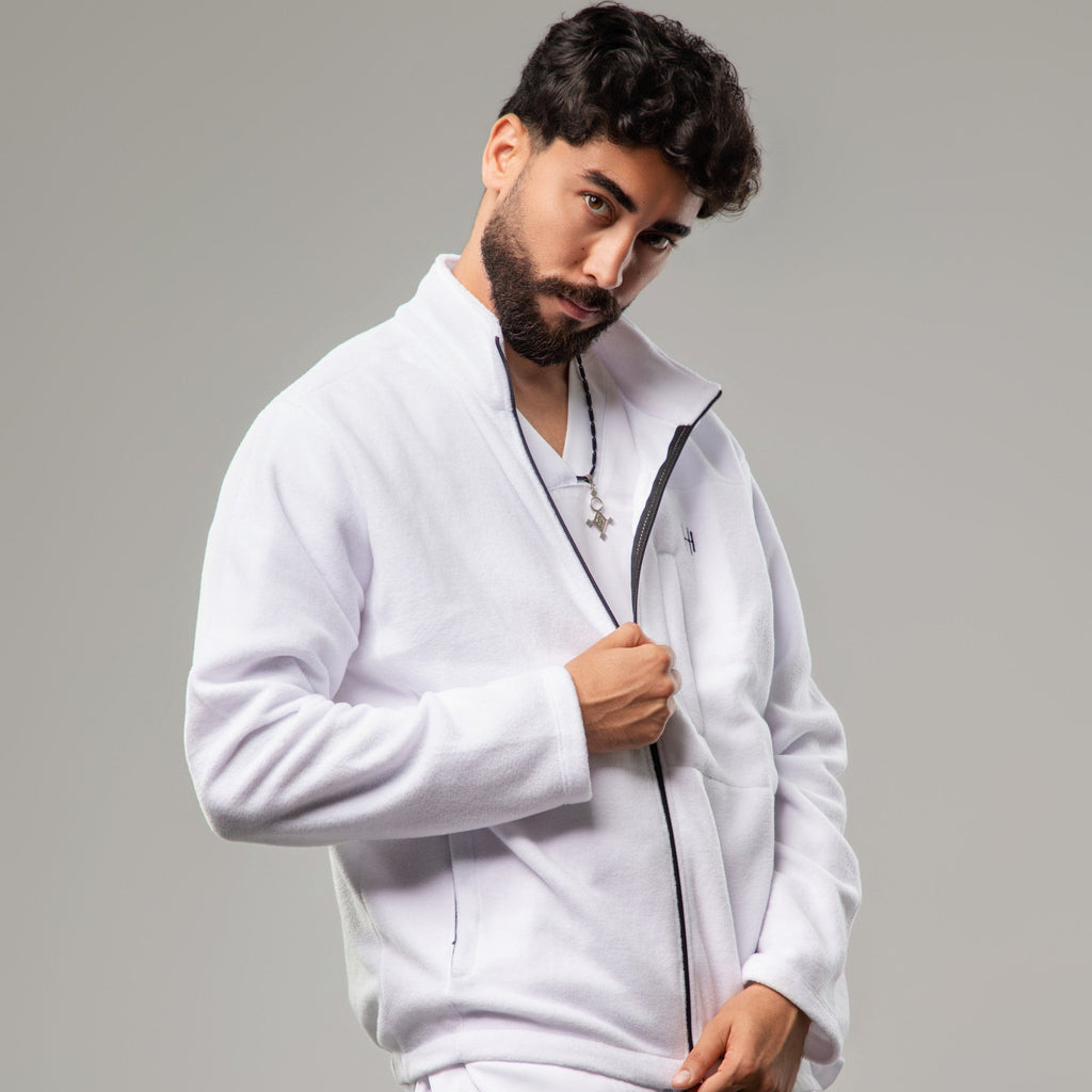 Veste POLAIRE Homme - Blanc