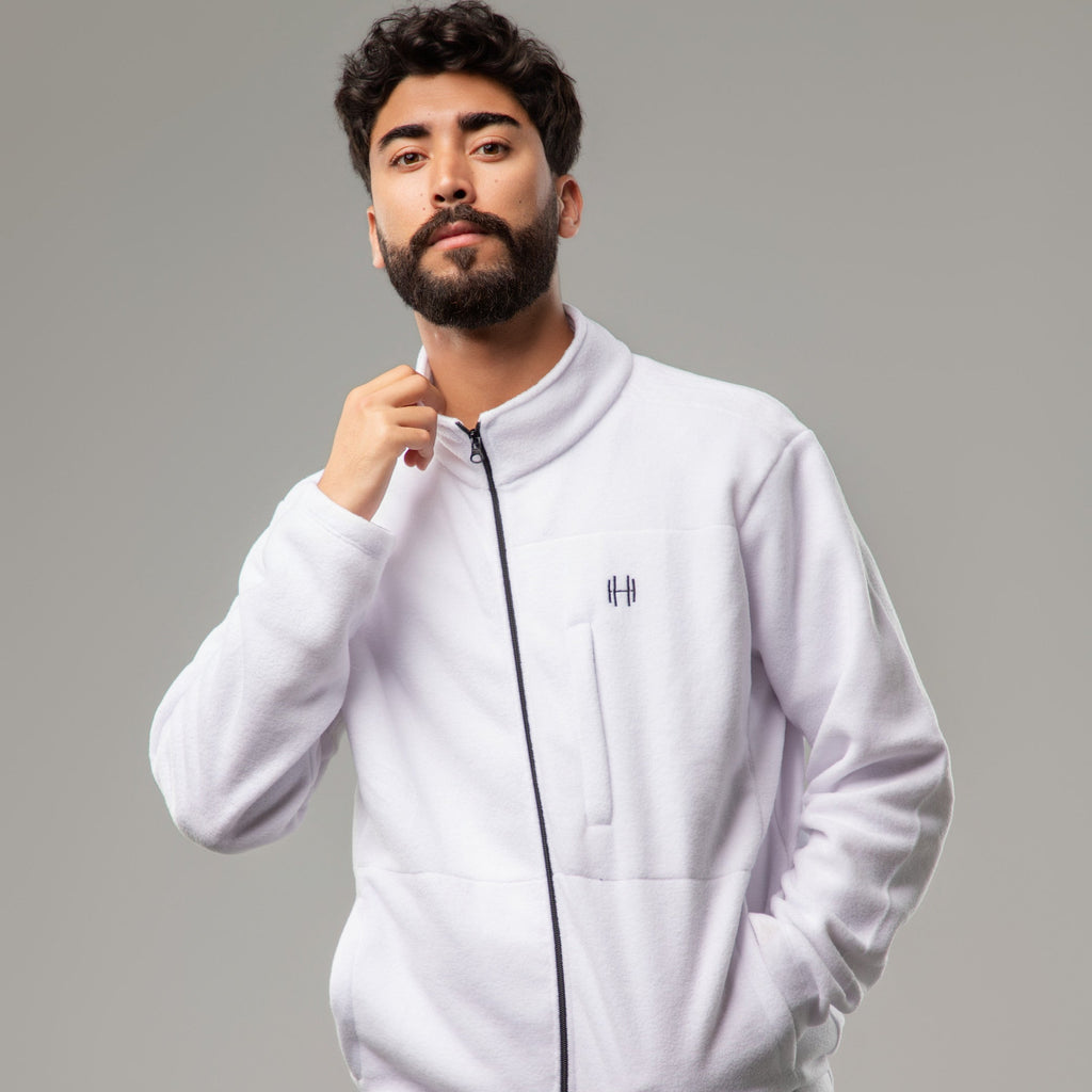 Veste POLAIRE Homme - Blanc