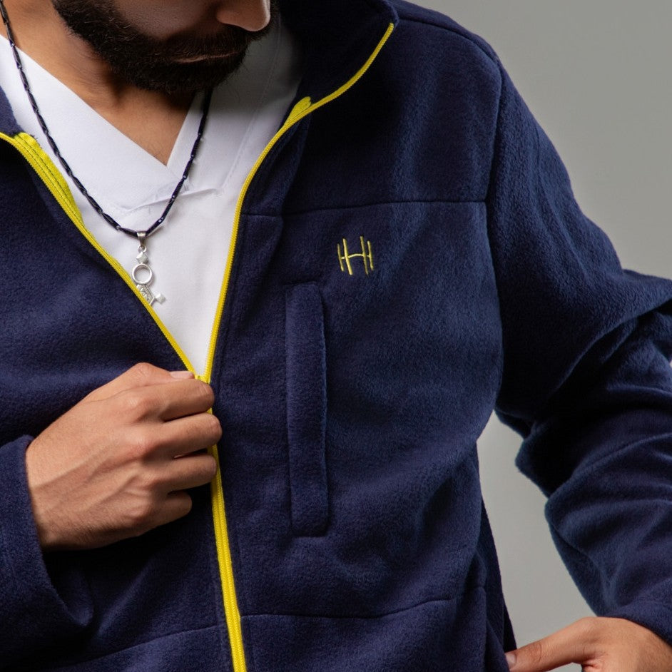 Veste POLAIRE Homme - Bleu marine